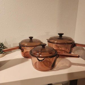 pyrex  pot set